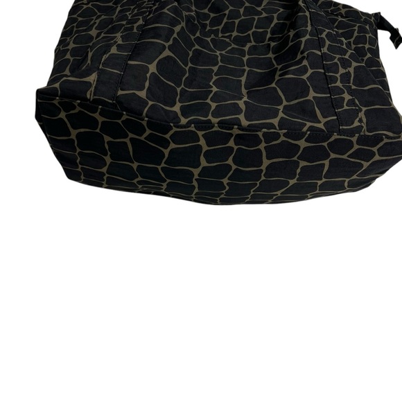 BAGGALLINI Black Cheetah Animal Print Nylon Tote with Silver Hardware - Picture 6 of 9